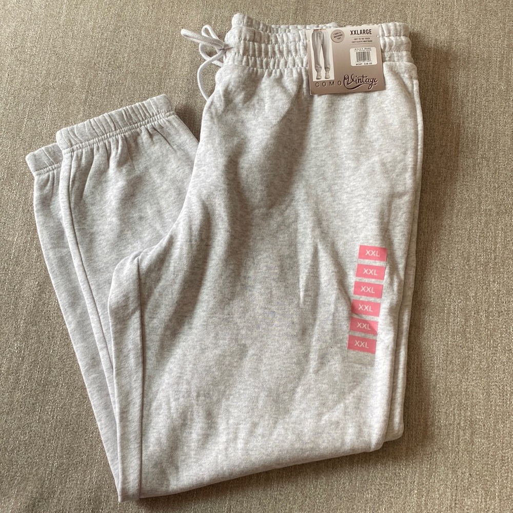 Como Vintage Light gray Sweatpants. Size XXL NWT - Picture 1 of 9